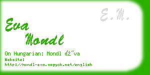 eva mondl business card